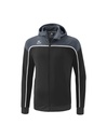 CHANGE by erima trainingsjack met capuchon black grey/slate grey/wit