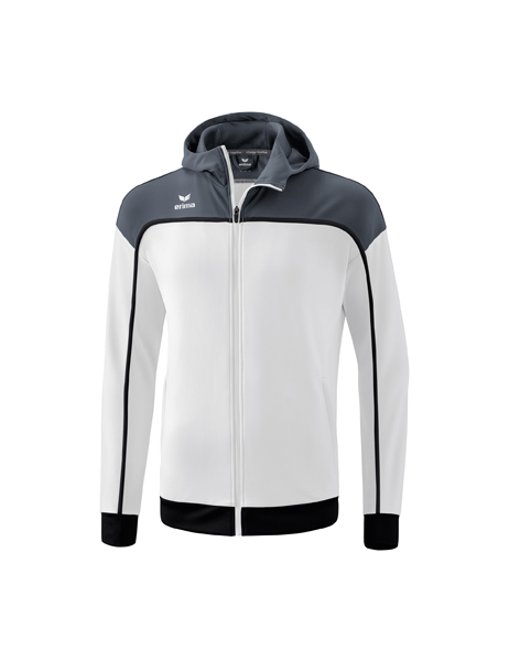 CHANGE by erima trainingsjack met capuchon wit/slate grey/zwart