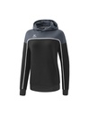 CHANGE by erima sweatshirt met capuchon black grey/slate grey/wit Dames