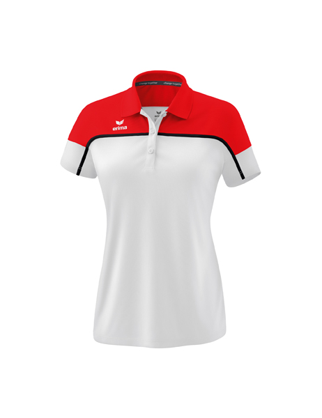 CHANGE by erima polo wit/rood/zwart Dames