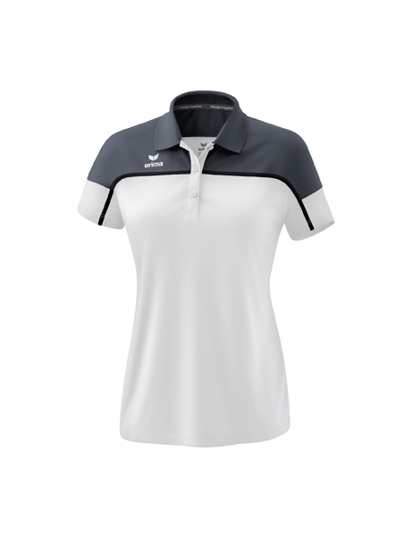 CHANGE by erima polo wit/slate grey/zwart Dames