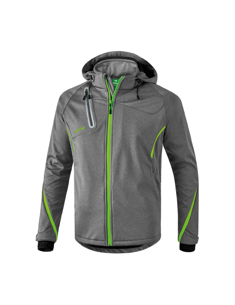 Outdoor Basics Functioneel softshell jack grey melange/green gecko