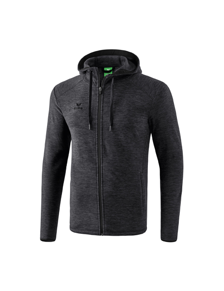 Fleece jack zwart melange