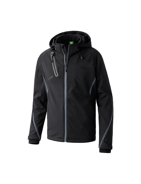 Functioneel softshell jack zwart/antraciet