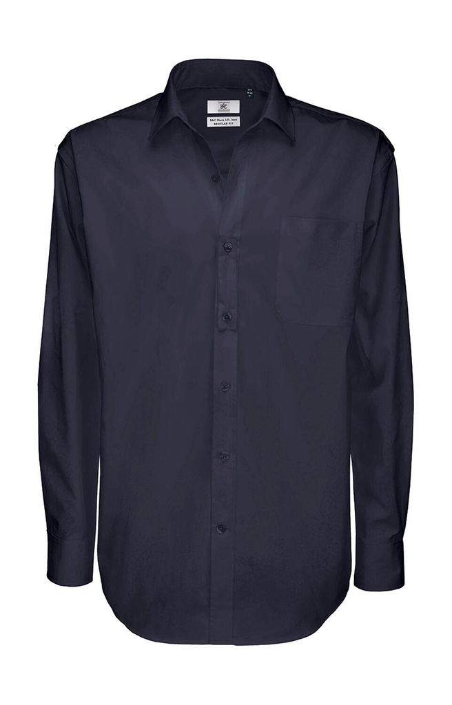 Sharp LSL/men Twill Shirt Navy