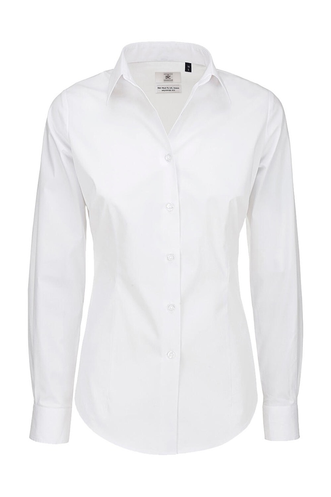 Black Tie LSL/women Poplin Shirt White