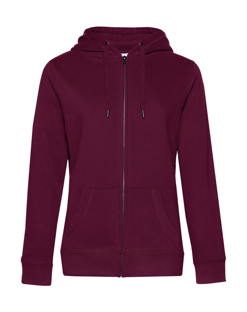 QUEEN Zipped Hooded /women Dark Cherry
