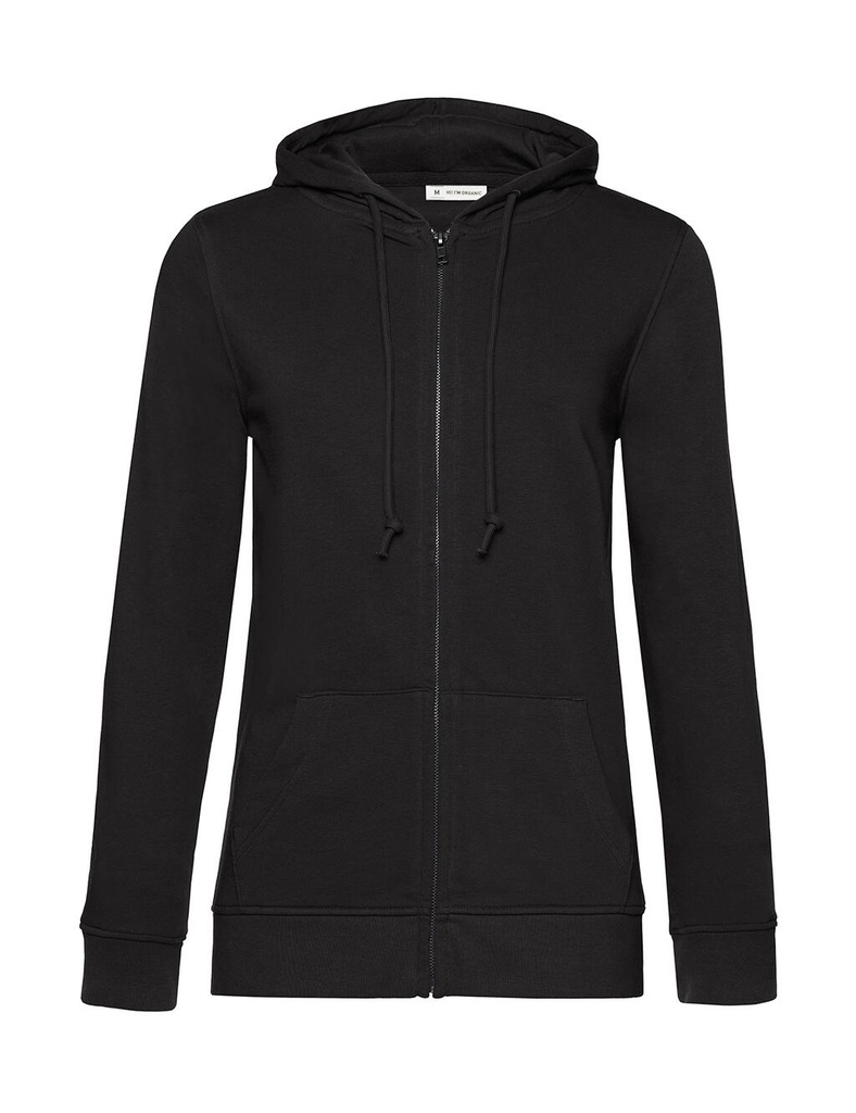 Zipped Hooded /women Black Pure