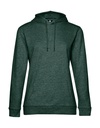 #Hoodie /women French Terry Heather Dark Green