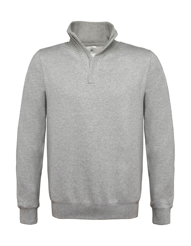 ID.004 Cotton Rich 1/4 Zip Sweat Heather Grey