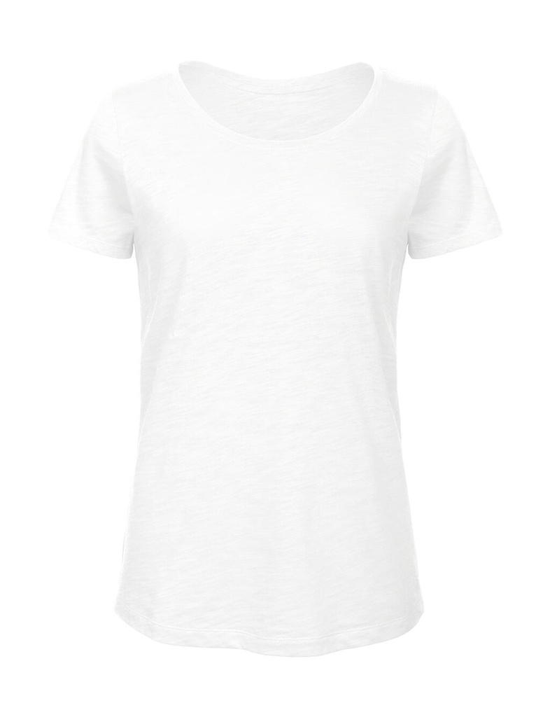 Inspire Slub /women T-shirt Chic Pure White