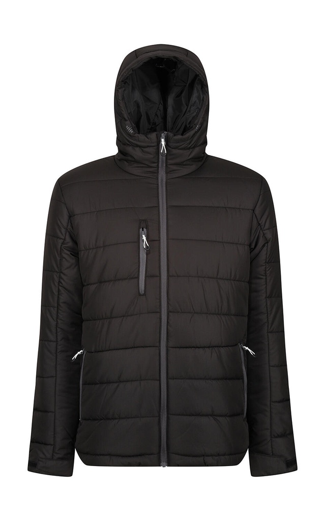 Men’s Navigate Thermal Hooded Jacket Black/Seal Grey
