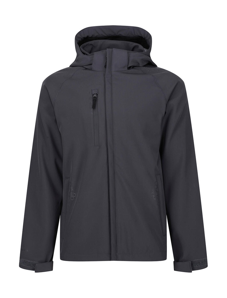 Repeller Lined Hooded Softshell Seal Grey