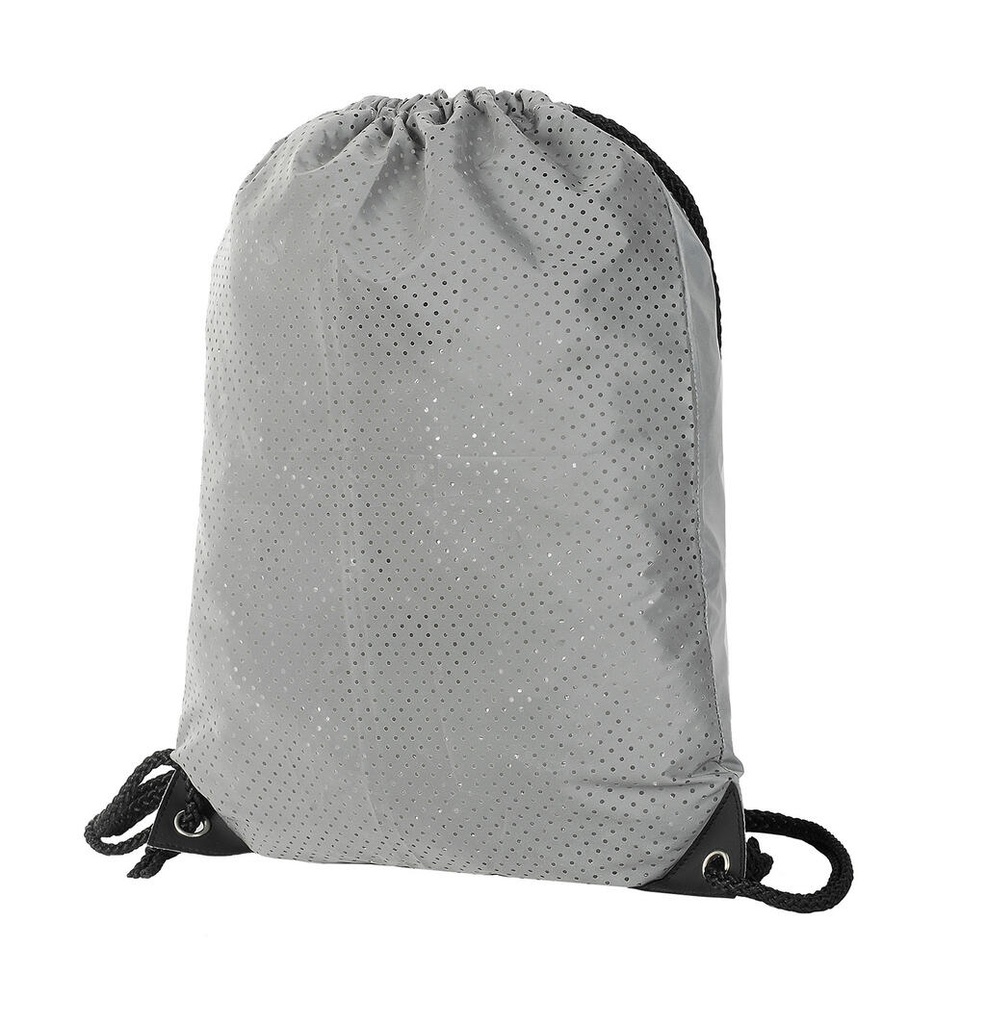 Stafford Reflective Drawstring Backpack Silver Hi Vis