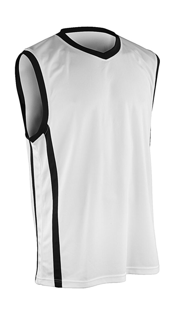 Men's Quick Dry Basketball Top White/Black