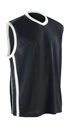 Men's Quick Dry Basketball Top Black/White