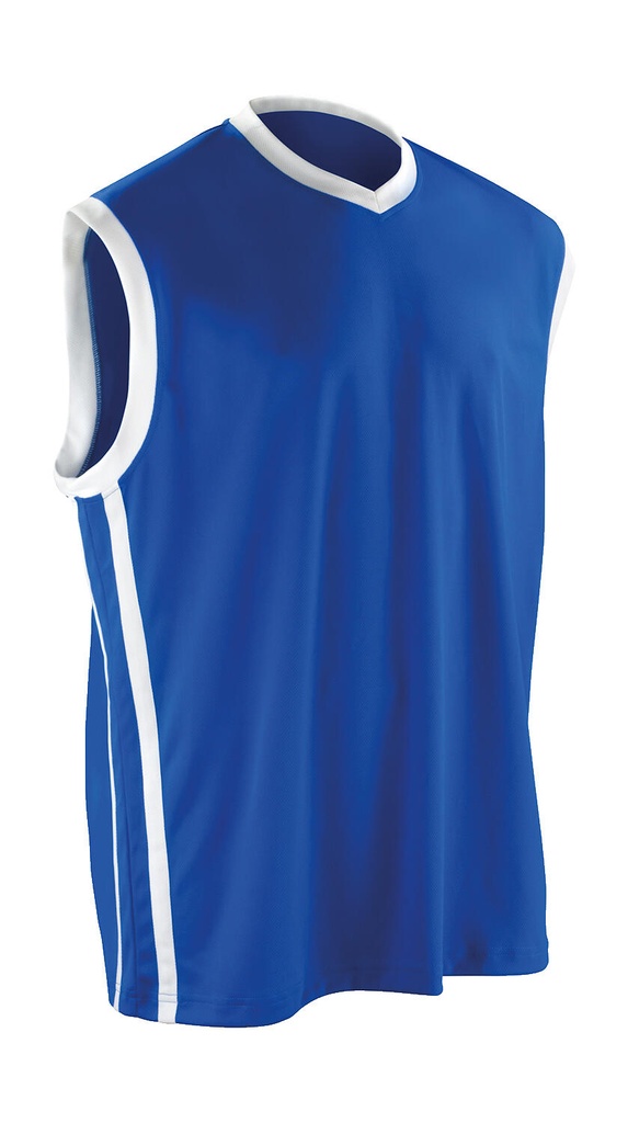 Men's Quick Dry Basketball Top Royal/White