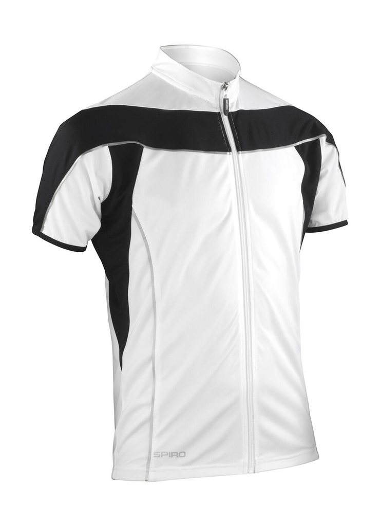 Bike Full Zip Top White/Black