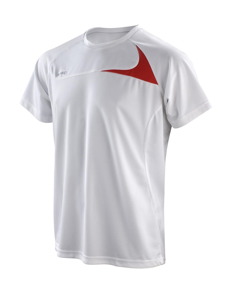 Spiro Men's Dash Training Shirt White/Red