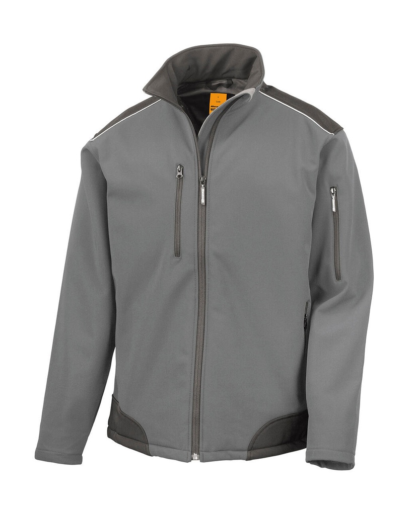 Ripstop Softshell Work Jacket Grey/Black