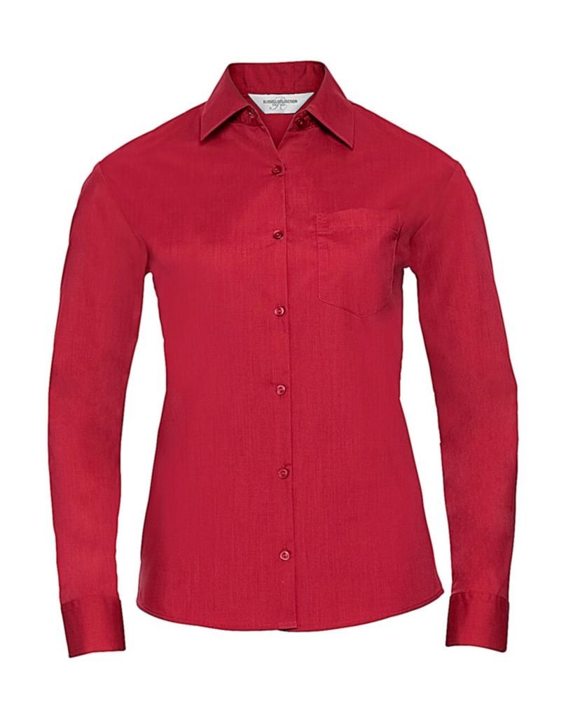 Ladies' LS Poplin Shirt Classic Red