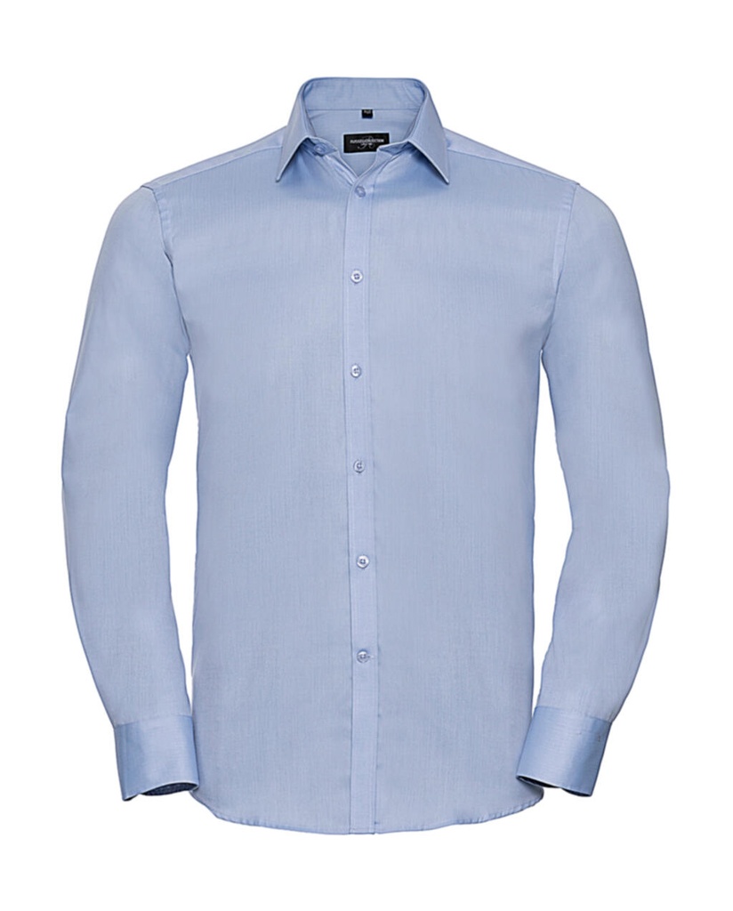 Men's LS Herringbone Shirt Light Blue