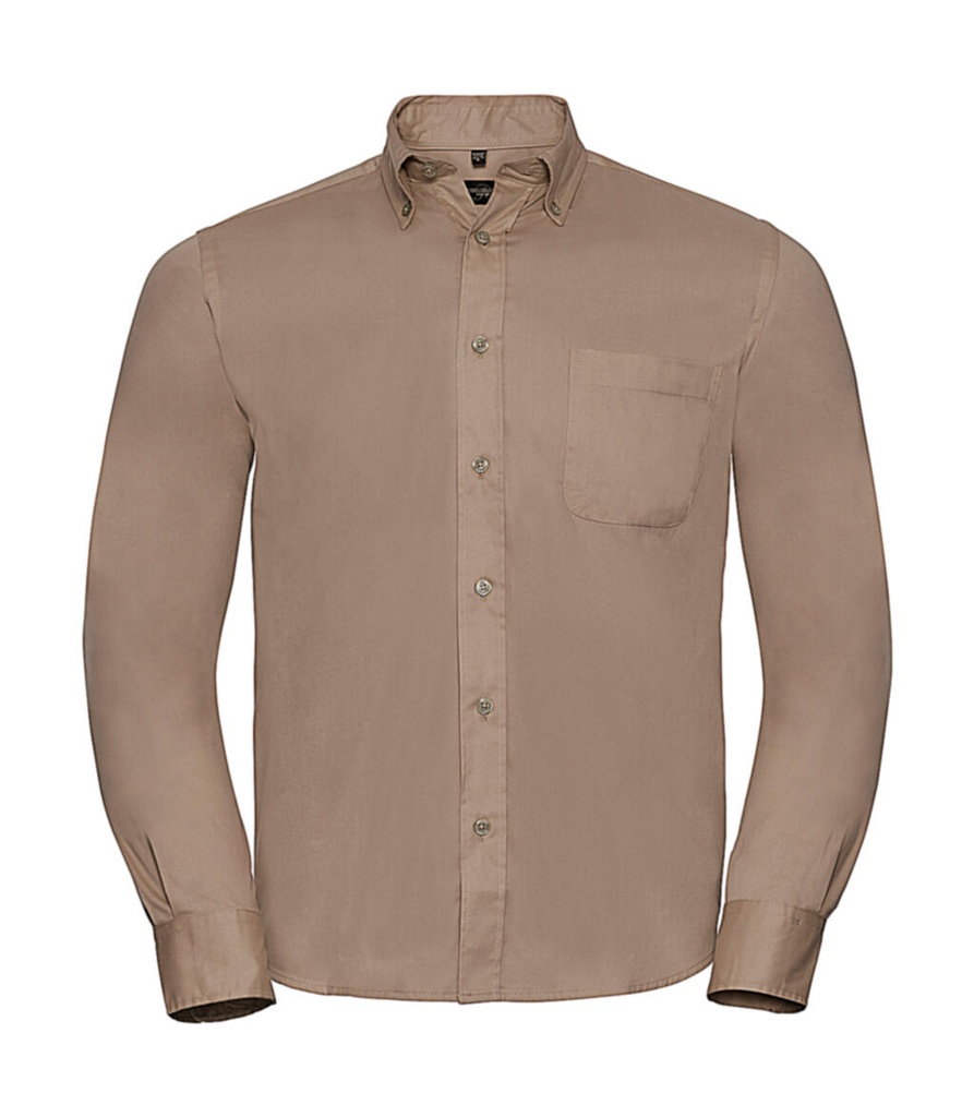 Long Sleeve Classic Twill Shirt Khaki