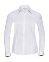 Ladies' LS Herringbone Shirt White