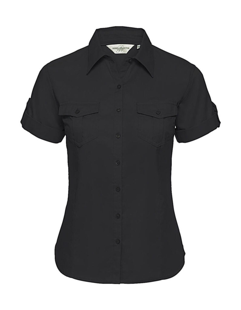 Ladies' Roll Sleeve Shirt Black