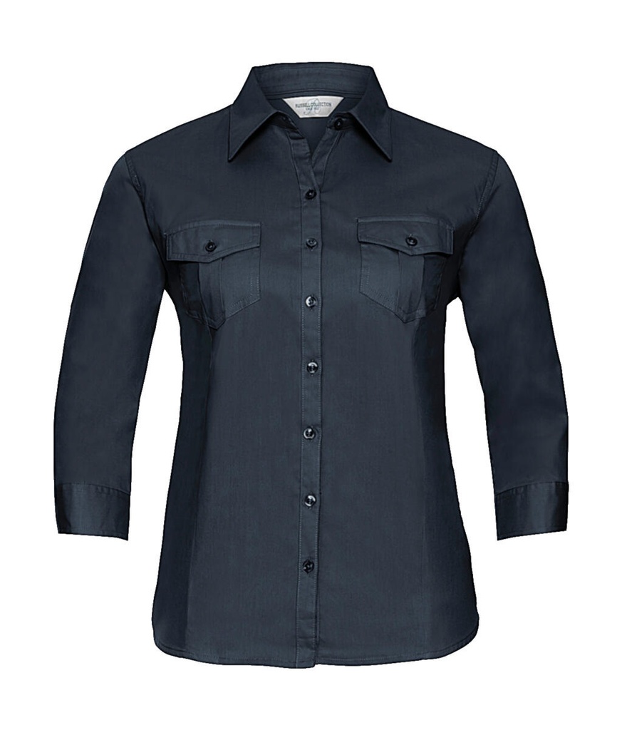 Ladies' Roll 3/4 Sleeve Shirt French Navy