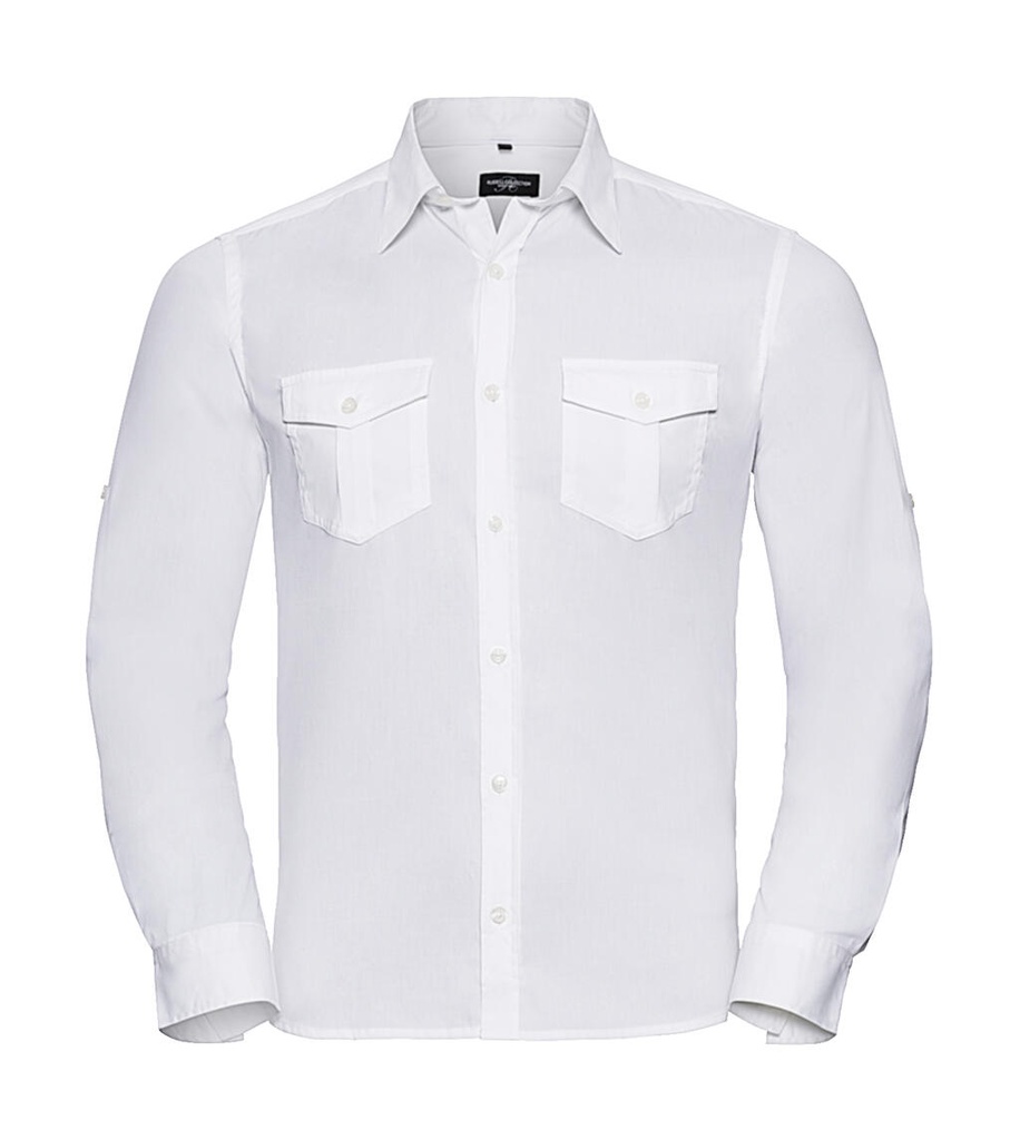 Roll Sleeve Shirt Long Sleeve White