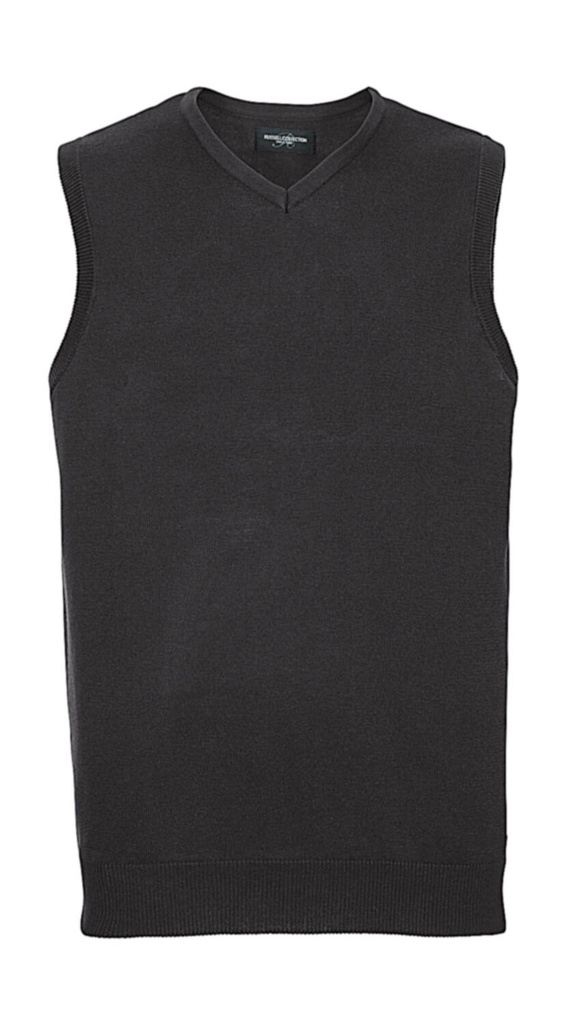 Adults' V-Neck Sleeveless Knitted Pullover Black