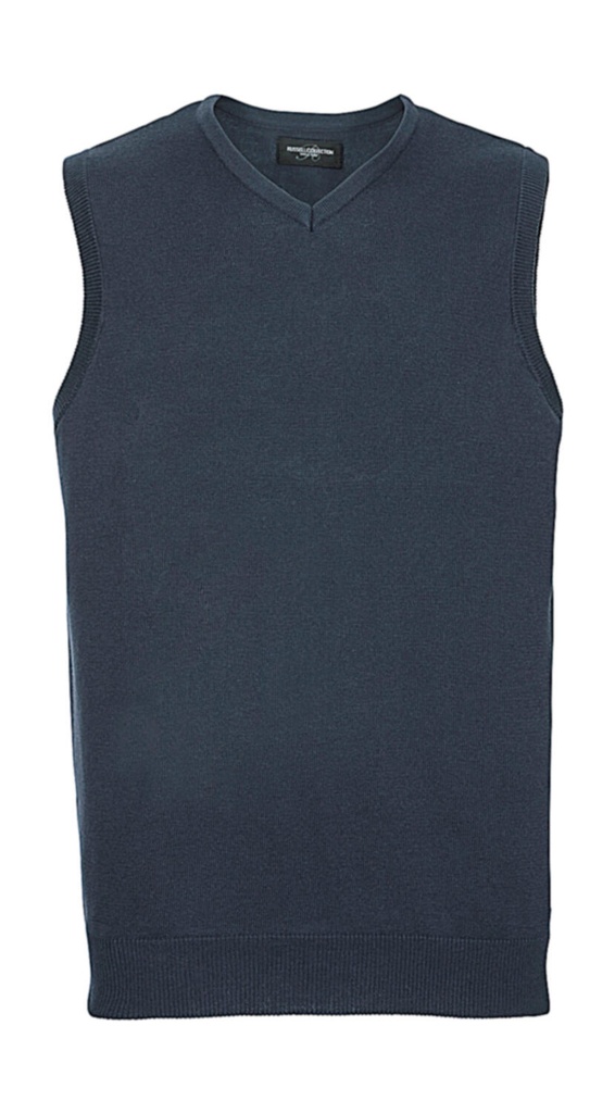 Adults' V-Neck Sleeveless Knitted Pullover French Navy
