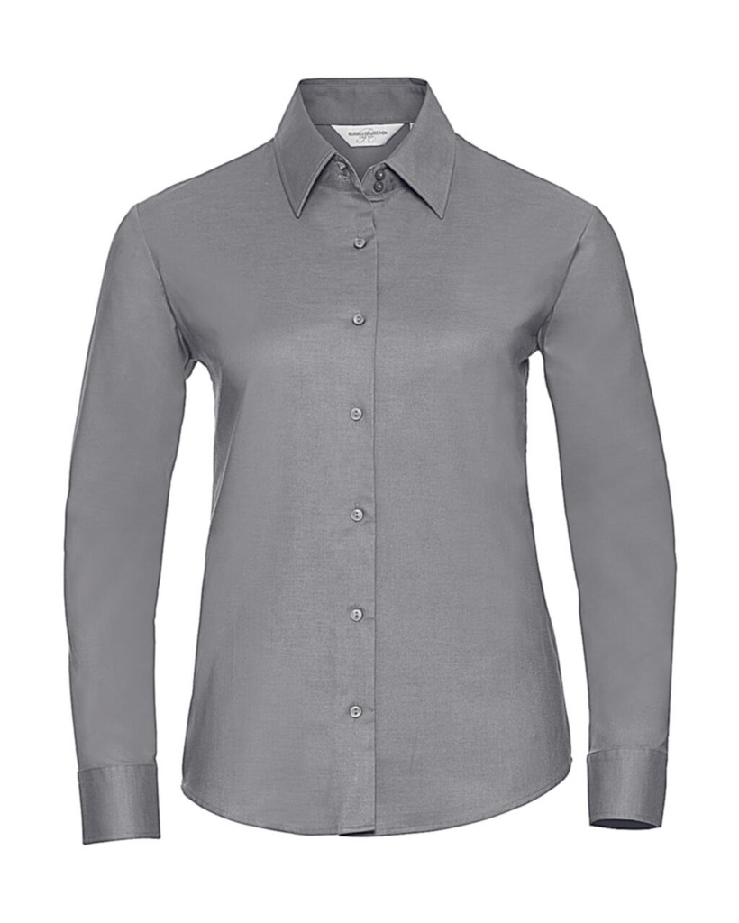 Ladies' Classic Oxford Shirt LS Silver