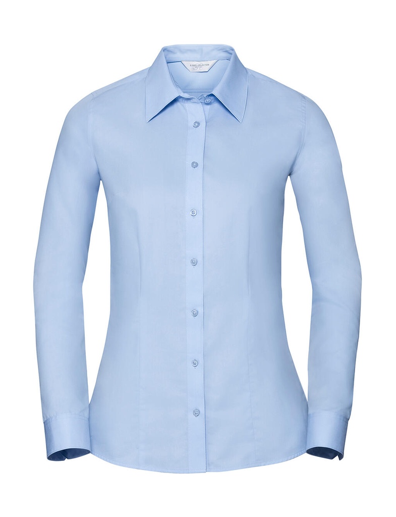 Ladies' LS Tailored Coolmax® Shirt Light Blue