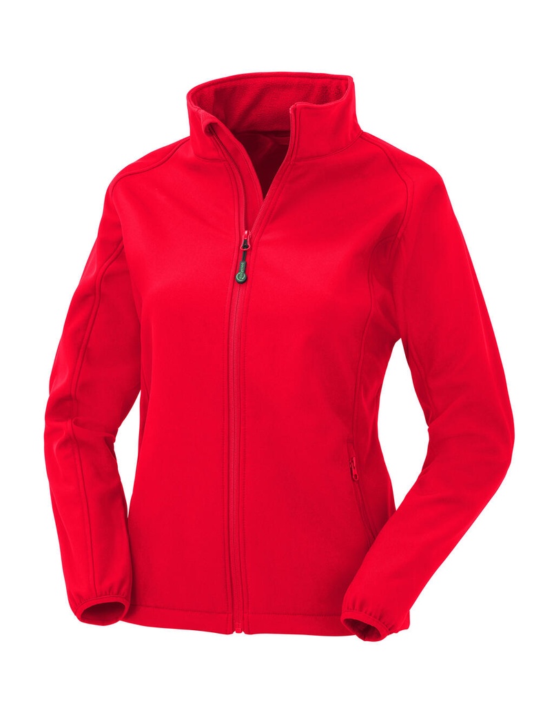 Women's Recycled 2-Layer Printable Softshell Jkt Red