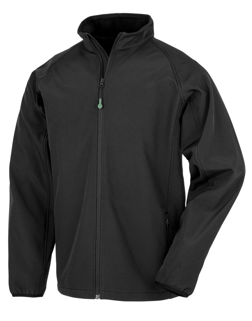 Men's Recycled 2-Layer Printable Softshell Jacket Black
