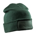 Recycled Double Knit Printers Beanie Bottle Green