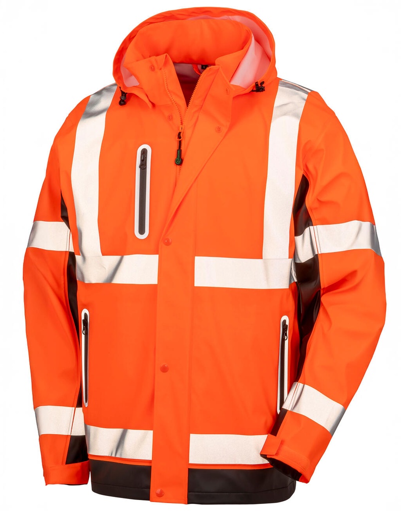 Heavy Duty Prism Pu Safe/Dry Jacket Fluorescent Orange/Black