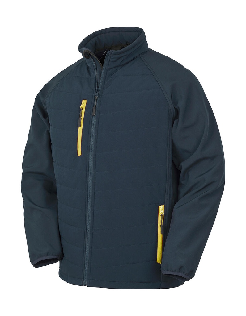 Compass Padded Softshell Navy/Yellow