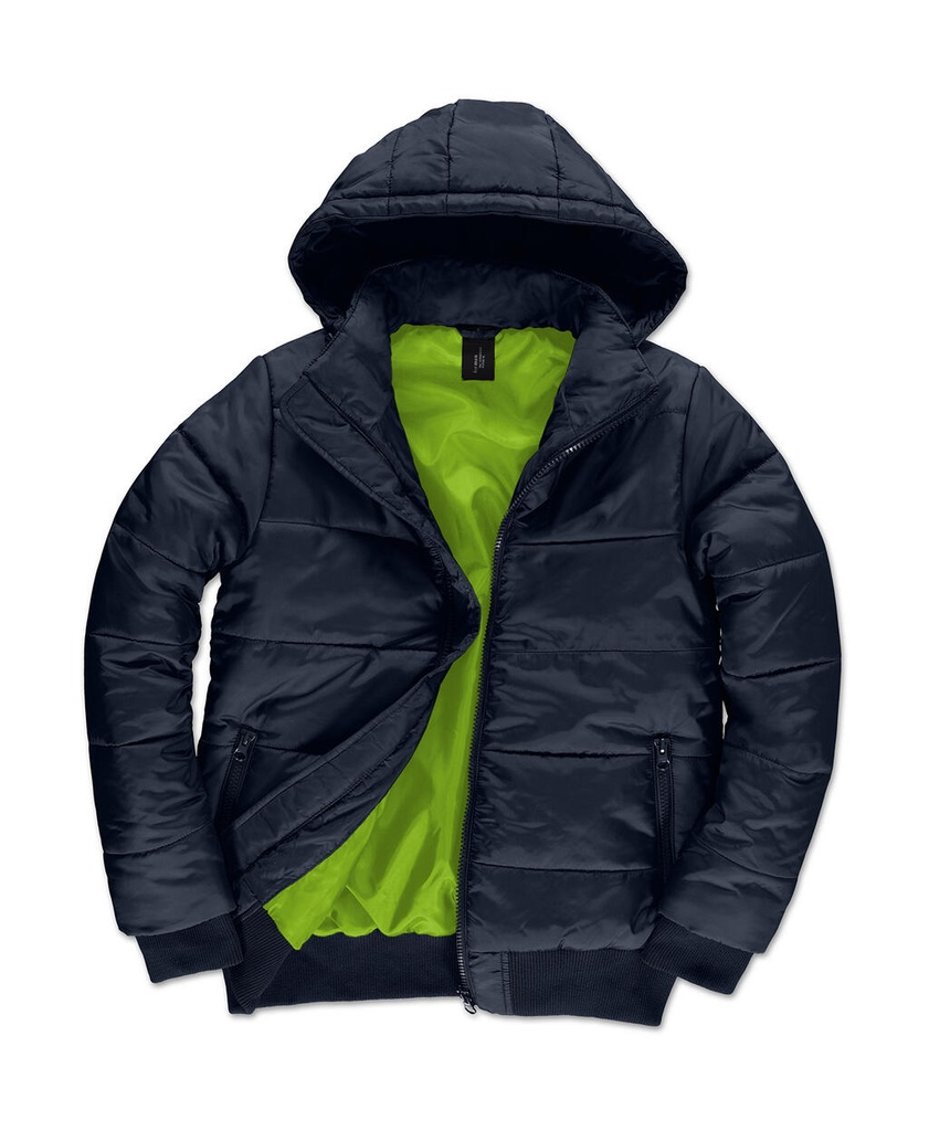 Superhood/men Jacket Navy/Neon Green