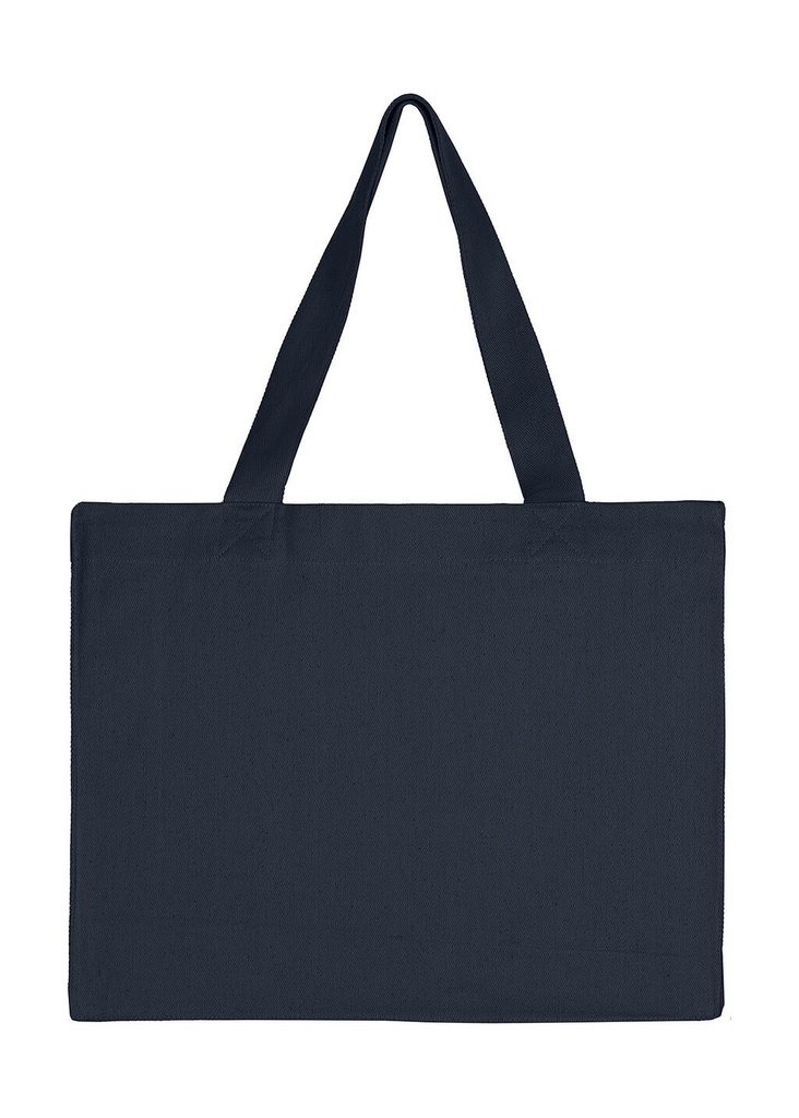 Canvas Wide Shopper with Fold LH Dark Blue