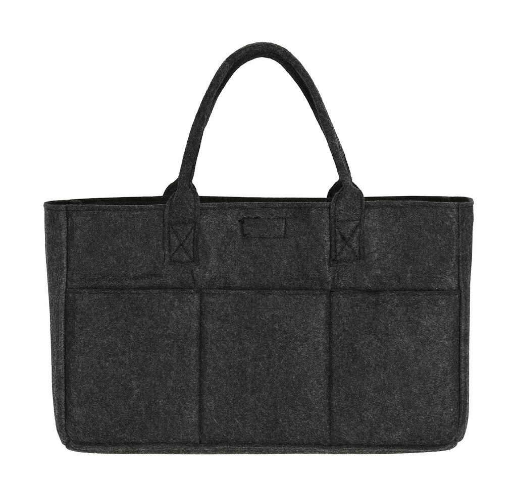 Pocket Felt Shopper Charcoal Melange