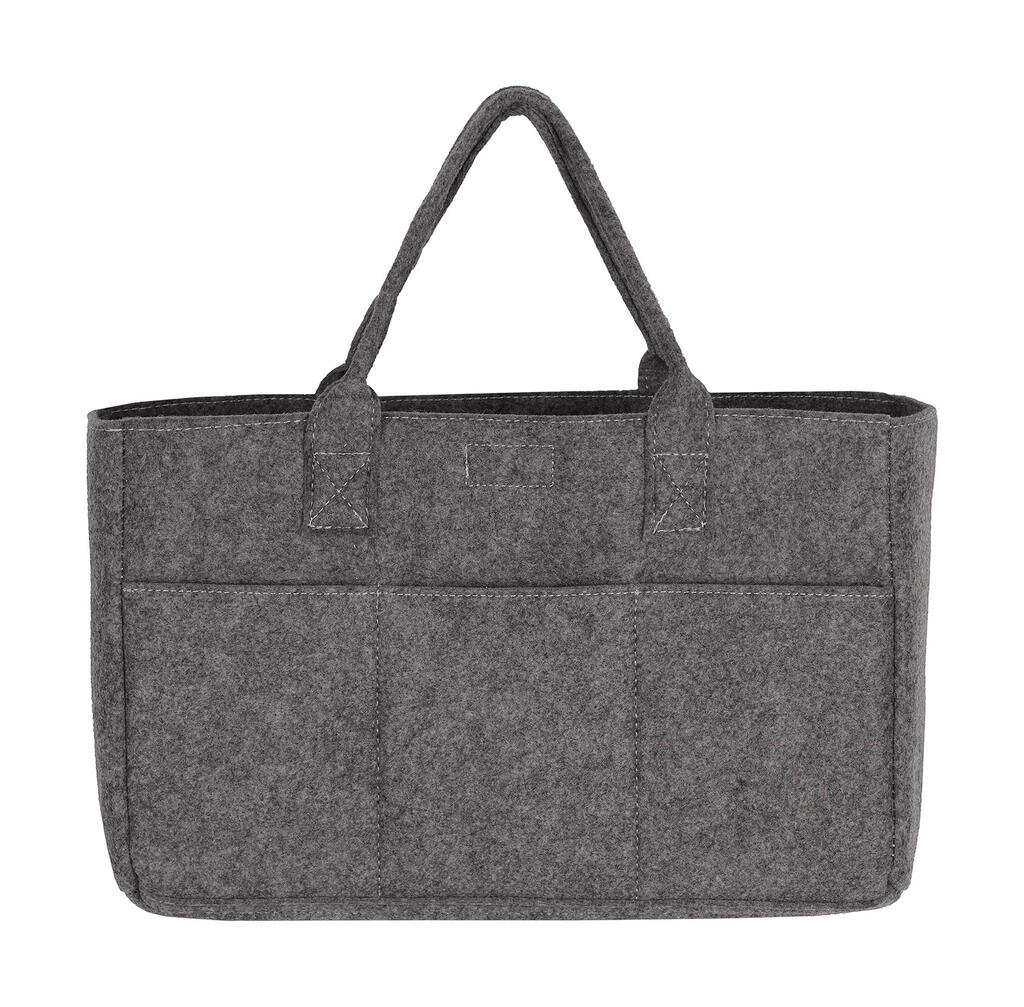Pocket Felt Shopper Grey Melange