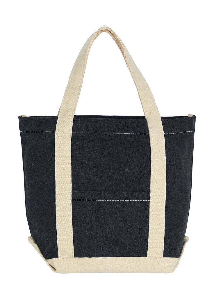 Canvas Denim Shopper Black Stonewash/Natural