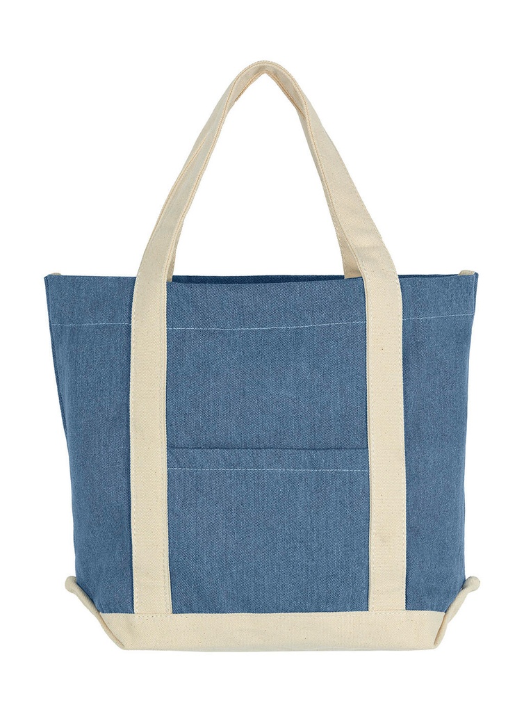 Canvas Denim Shopper Dark Blue Stonewash/Natural