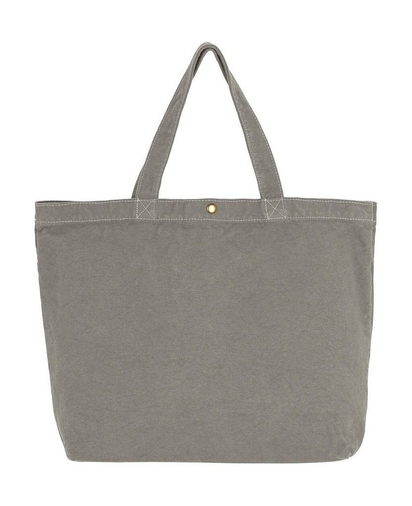 Large Canvas Shopper Neutral Grey