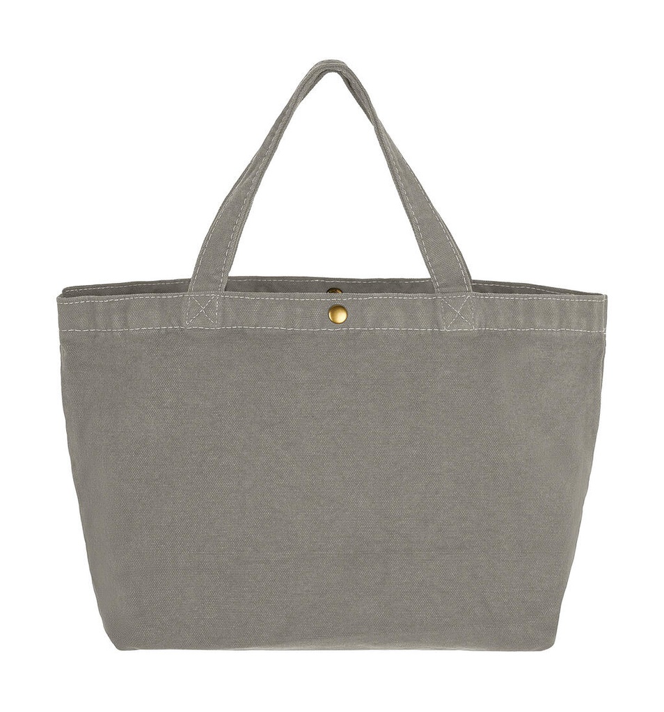 Small Canvas Shopper Neutral Grey