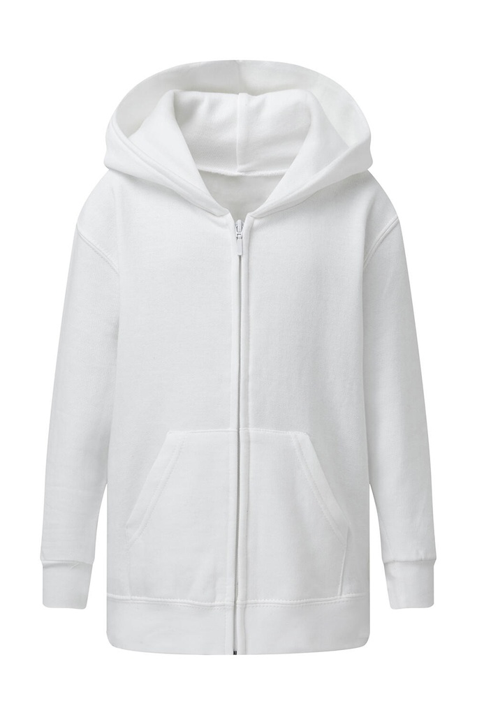 Hooded Full Zip Kids White