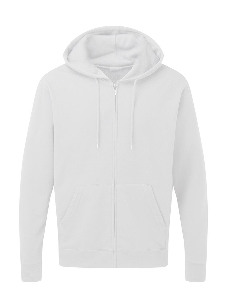 Hooded Full Zip Men White